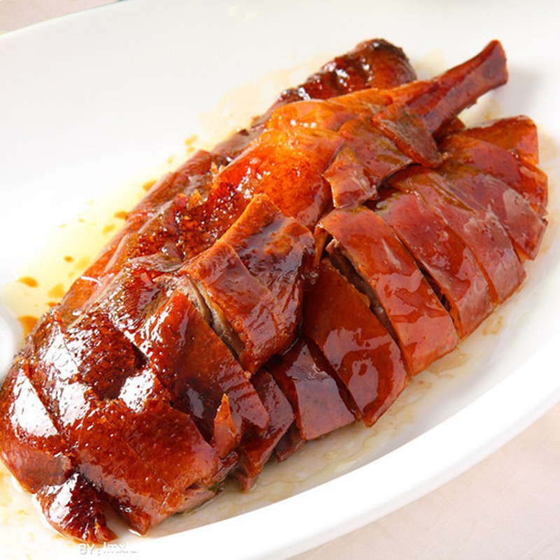 正宗广东烧鸭广式脆皮烤鸭整只鸭肉熟食新鲜真空顺丰空运约4斤 - 图1