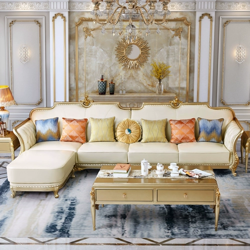 Кожаный современный и минималистичный диван, воловья кожа, в американском стиле