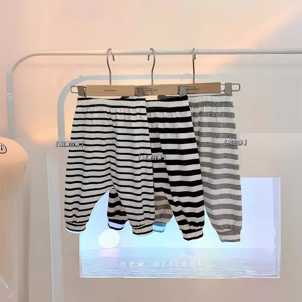 婴儿PP裤子春夏宝宝条纹大屁屁裤宽松童装高腰护肚裤子儿童防蚊裤,淘宝优惠券,粉丝福利购,淘宝优惠卷