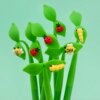 Creative and cute black needle soft silicone gel pen