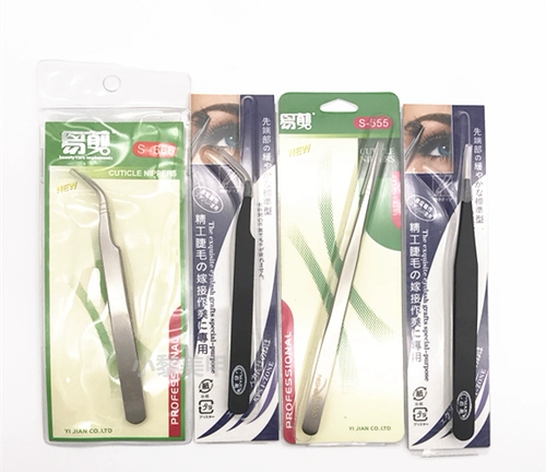 Пинцет для маникюра из нержавеющей стали, наращивание ресниц