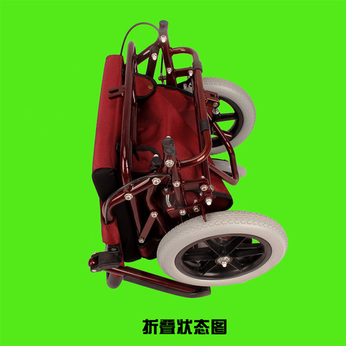 老年手推车代步手扶助行车座椅轻便折叠老人推车可推可坐助步旅游 - 图2