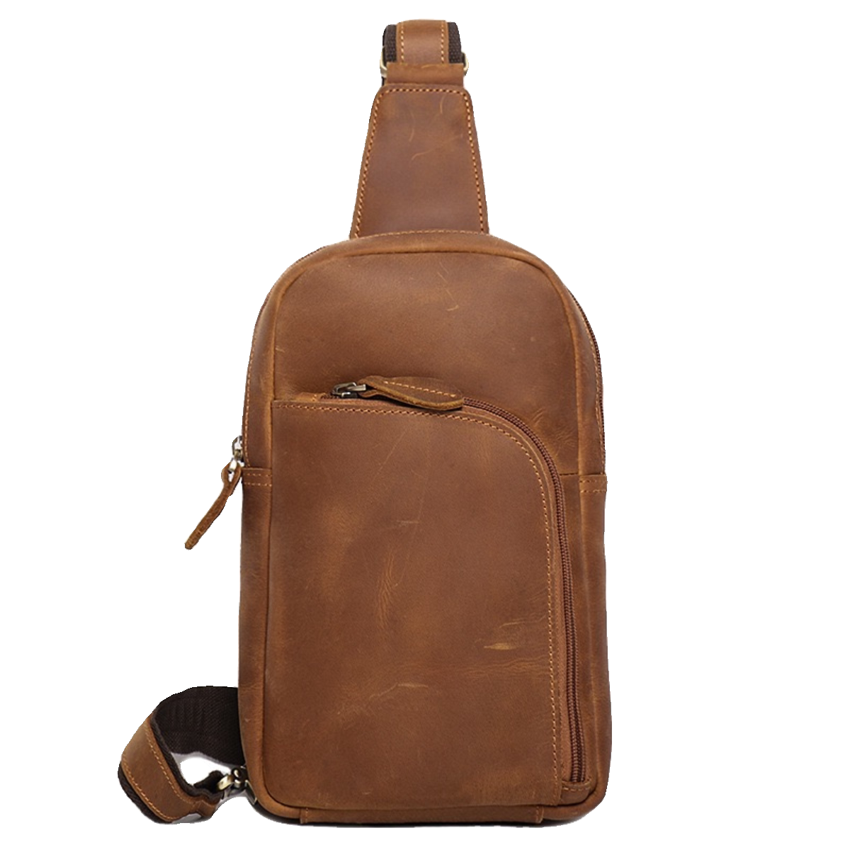 First-layer genuine leather large-capacity chest bag