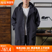 Upper play overalls windproof anti-splash water M51 fish tail wind coat overcoat with knee long style cloak with hood jacket for mens leisure