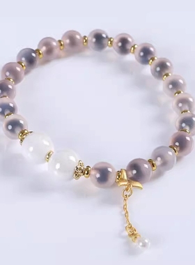 半糖白度母糖心玛瑙手链