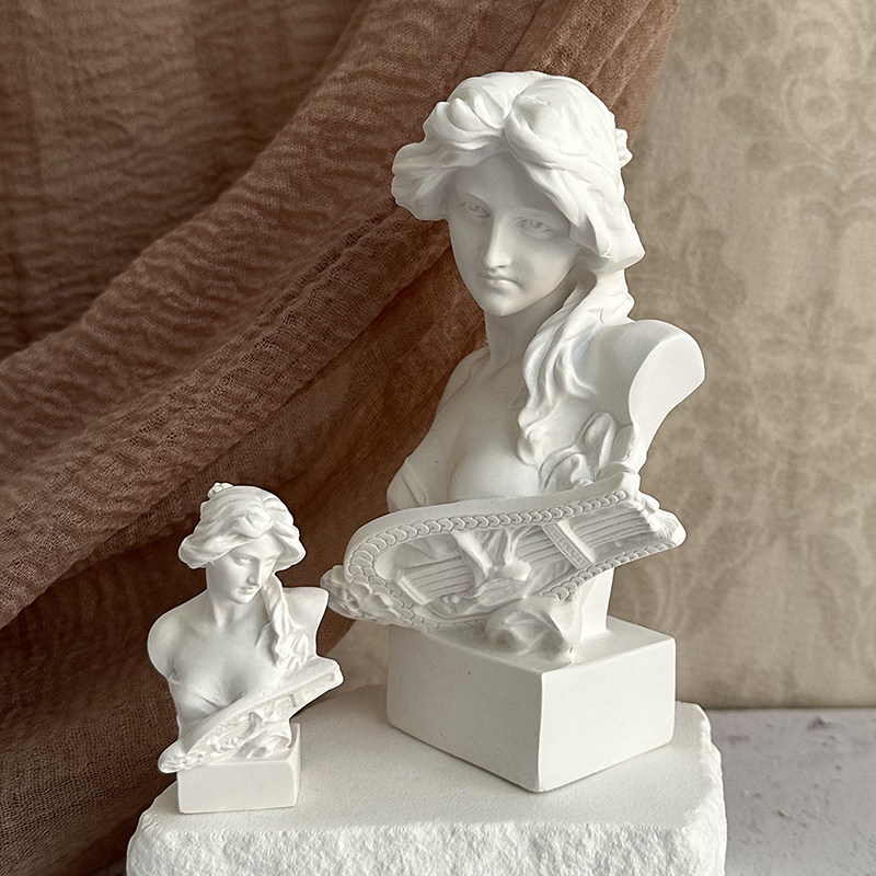 琴女雕塑摆件石膏像艺术人物装饰陈列道具书房电视柜玄关咖啡厅,淘宝优惠券,粉丝福利购,淘宝优惠卷