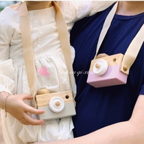 ins Han style wooden camera pendulum children Photographic Props Toys Cute home Decorative Pendant Brief