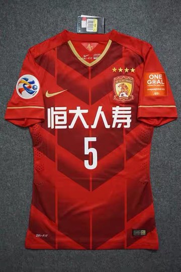 2015年联赛广州恒大球衣广告号码臂章亚冠