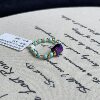 South Africa Shujulai Royal Purple Four-edged Beads and Turquoise Ring/s925 (West Bay) AZB16015