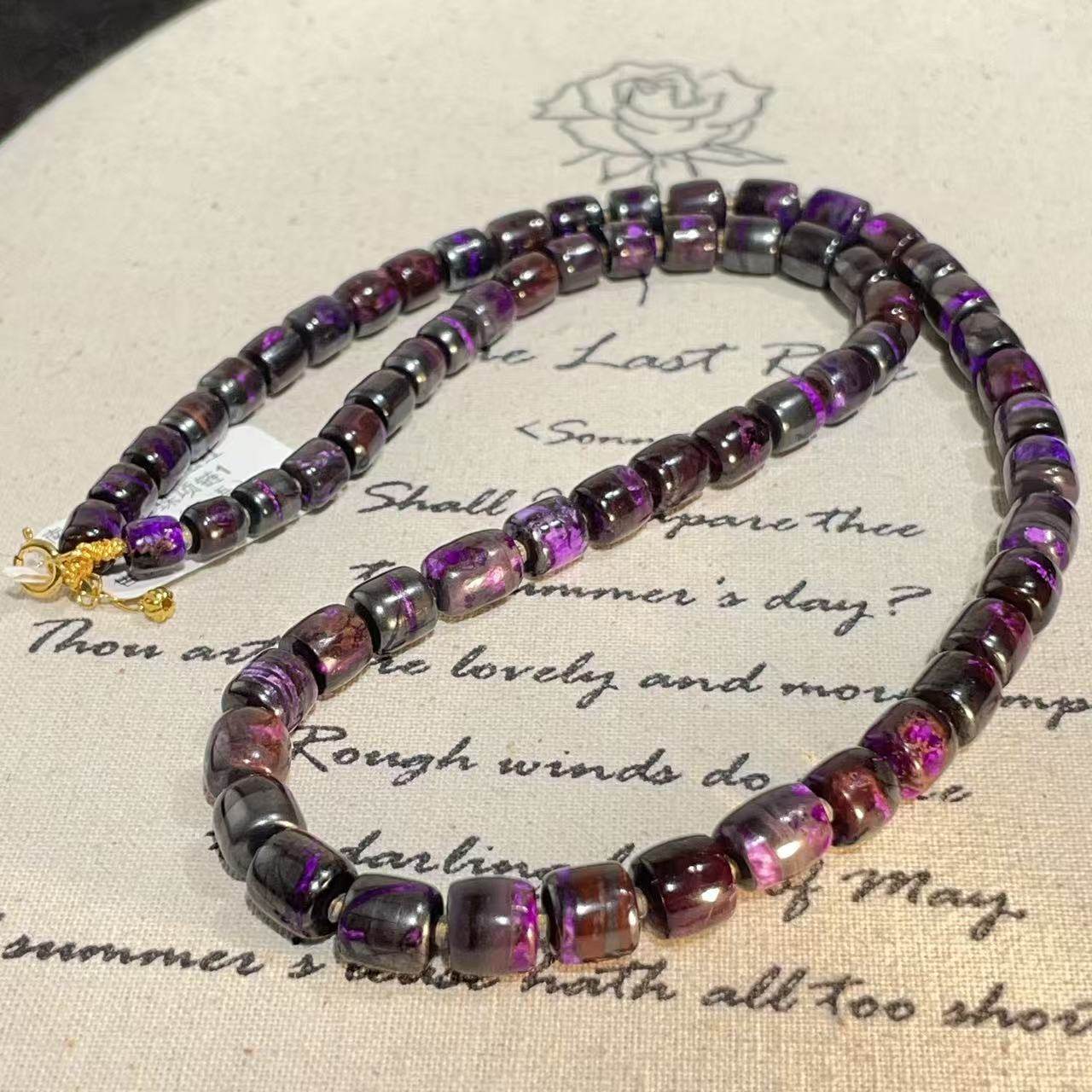 南非舒俱来夹层红丝绒老型珠项链18k/45cm（沁语）AZB11113,淘宝优惠券,粉丝福利购,淘宝优惠卷