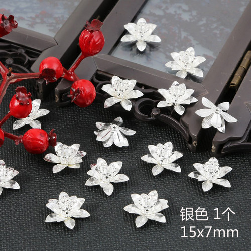 黄铜3层莲花花托手工diy古风步摇簪子自制作发簪发饰耳环配件材料 - 图2