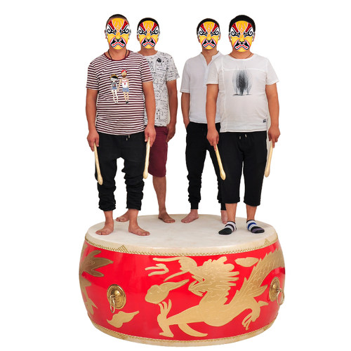 大鼓牛皮鼓中国红鼓实木龙鼓威风锣鼓战鼓堂鼓成人儿童舞台演出鼓 - 图3