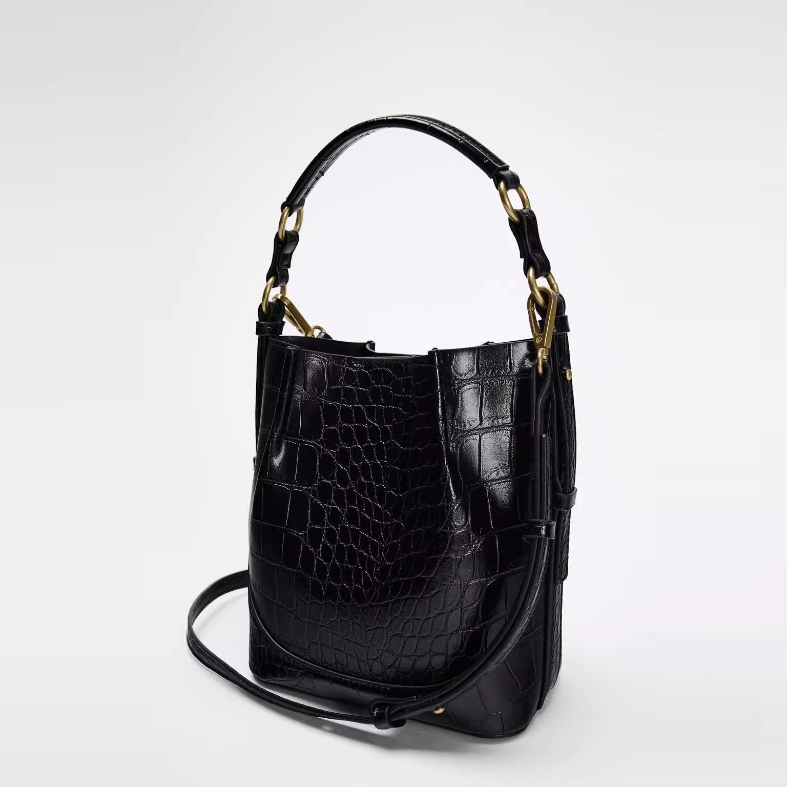 2025秋冬新品女包黑色动物纹印花单肩斜挎手提大包Z家跨境外贸包,淘宝优惠券,粉丝福利购,淘宝优惠卷