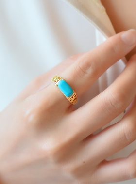 diy四爪蜜蜡琥珀玉石戒指空托