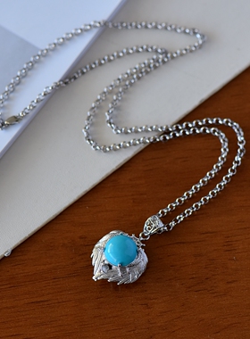 S925纯银吊坠空托天使翅膀女四爪