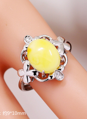 纯银戒指空托定制活口S925时尚