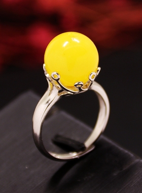 s925纯银戒指空托女款diy松石