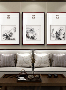 百特好新中式苏州刺绣客厅挂画