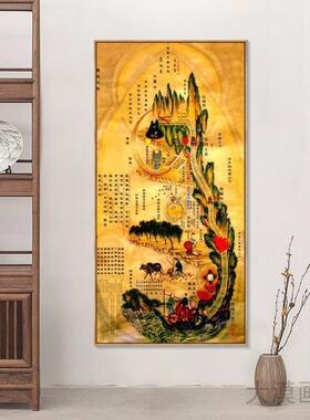 养生美容院黄帝内经八卦镇宅挂画