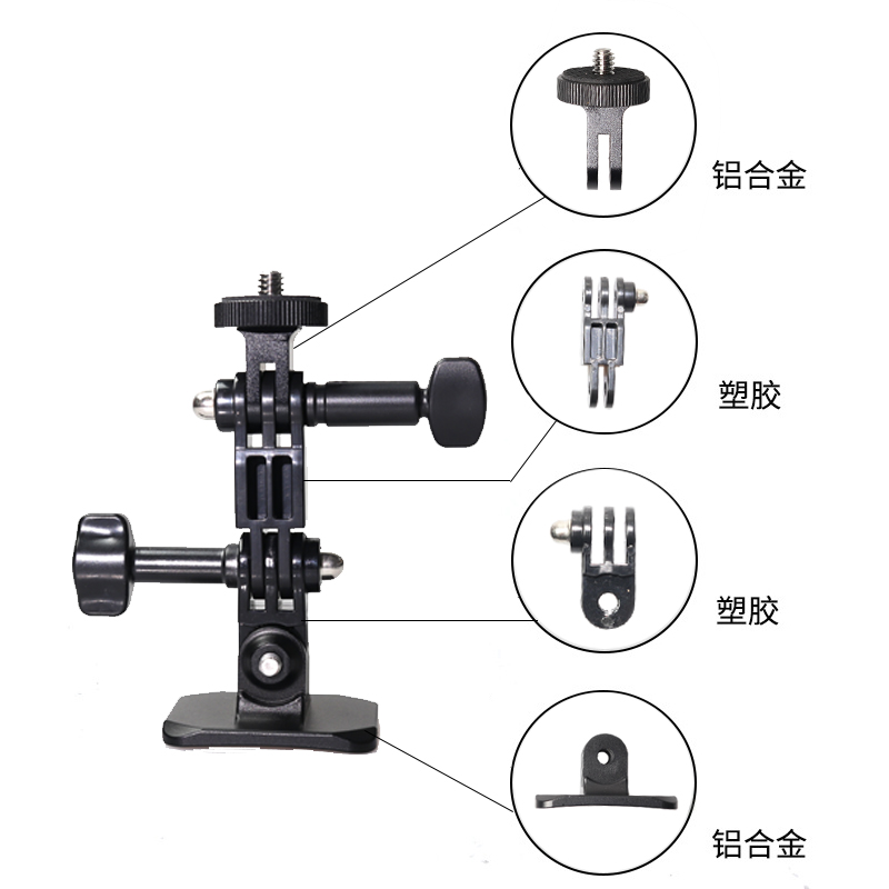 适用insta360 oneX2 X3/R运动相机摩托车风挡铝合金支架Gopro配件 - 图3