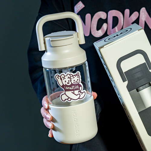 HOLOHOLO水杯子玻璃杯2025新款女茶水分离杯家用耐高温便携随手杯 - 图0