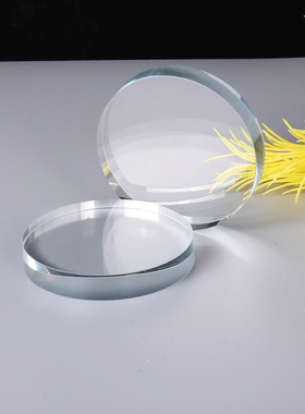 透明水晶玻璃圆形装饰摆件底座