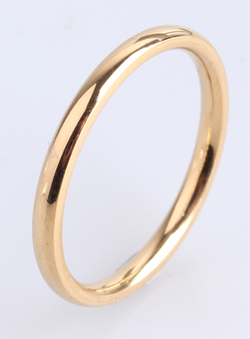 银色光面情侣钛钢戒指