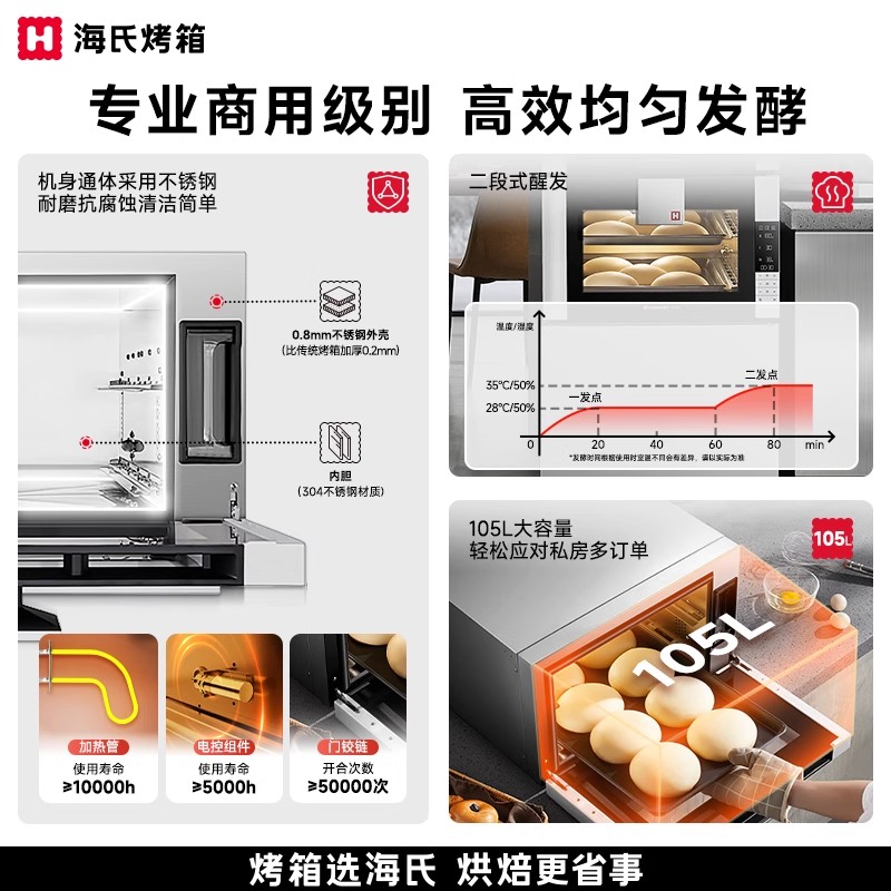 海氏SF80/SF180商用发酵箱大容量面包醒发箱馒头恒温酸奶机烤箱柜