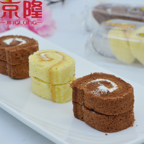 京隆食品法芙尼夹心奶油蛋糕瑞士卷2kg整箱独立包装休闲零食糕点 - 图2
