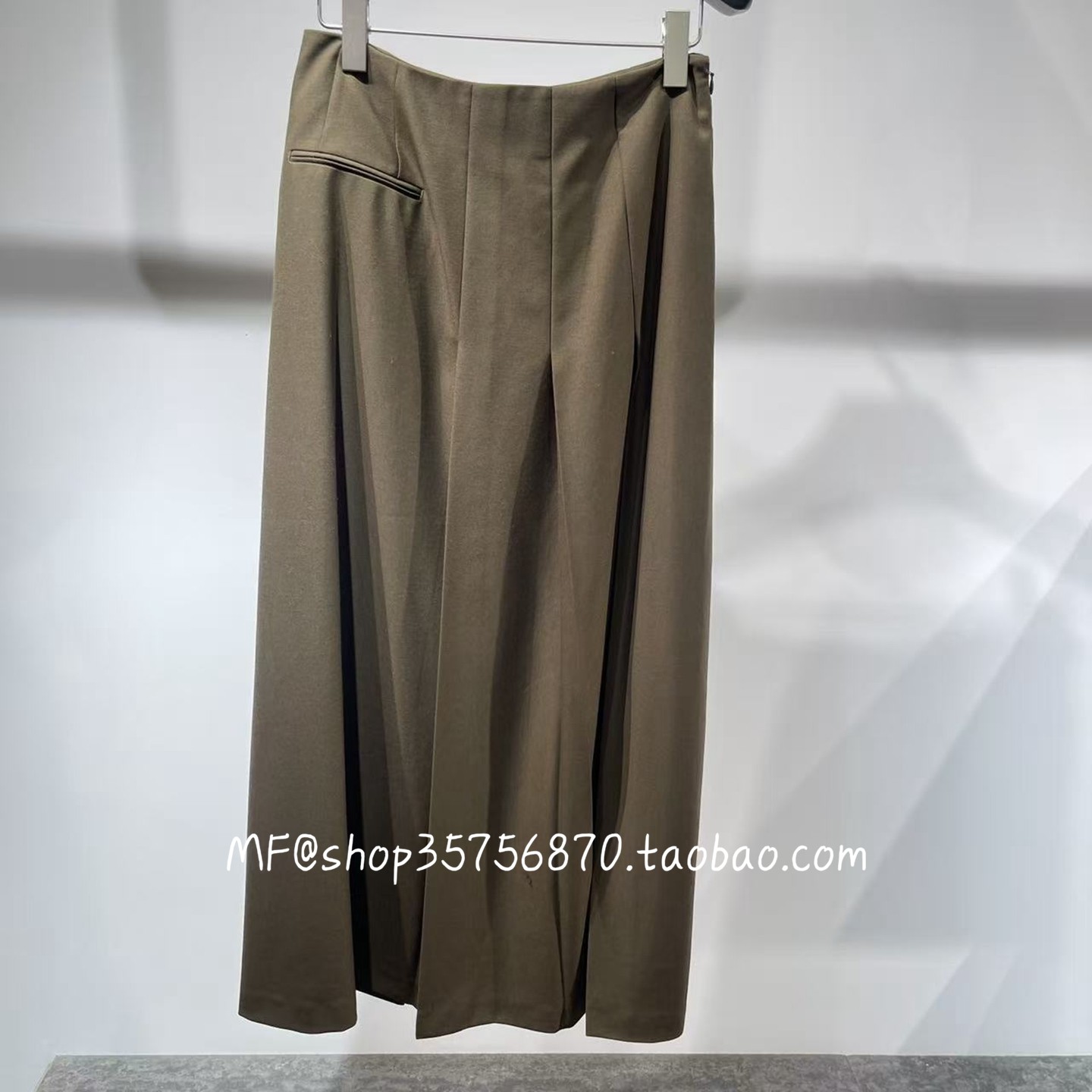 AUM奥姆2026春专柜正品 聚酯纤维+羊毛 压褶半裙M1GB11322 2480,淘宝优惠券,粉丝福利购,淘宝优惠卷