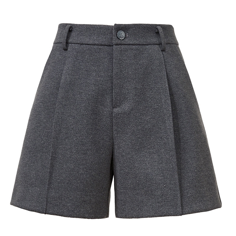 逸阳黑色三分西装女秋宽松2020短裤 逸阳海石休闲裤