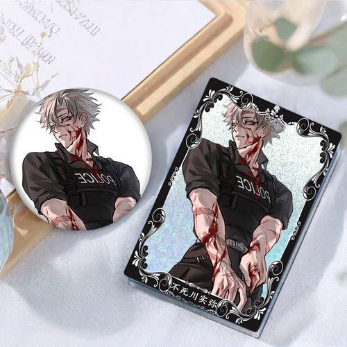 鬼灭之刃不死川实弥立牌流沙周边麻徽章亚克力砖学生礼物谷子套装 - 图3