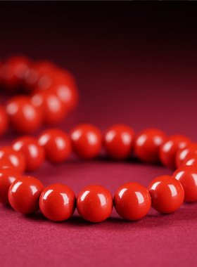 2025原矿朱砂保真高含量红砂手串增强运势本命年红色手链男女饰品