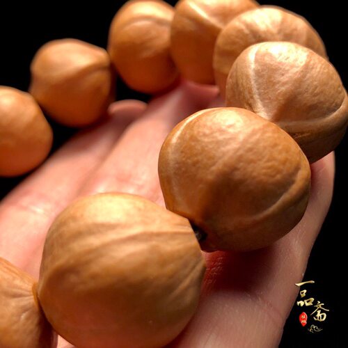梅林铁核原籽鲨鱼背橄榄核手串男款文玩短圆蒜头素串素珠男士素核 - 图1