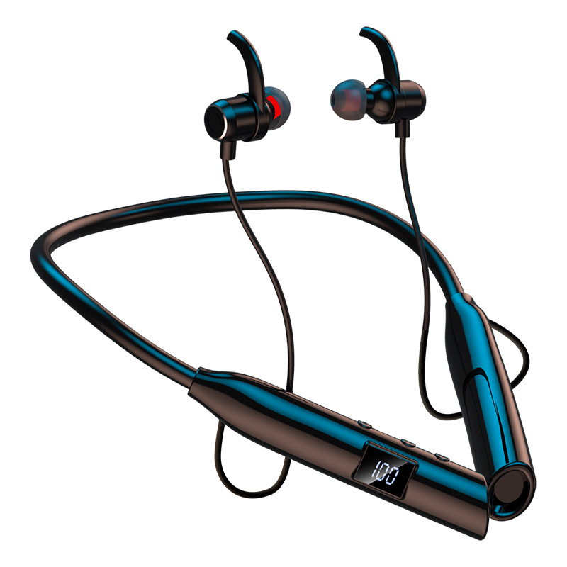 蓝牙耳机运动型挂脖式无线耳机 夜跑步专用手电筒头戴入耳式通用 - 图3