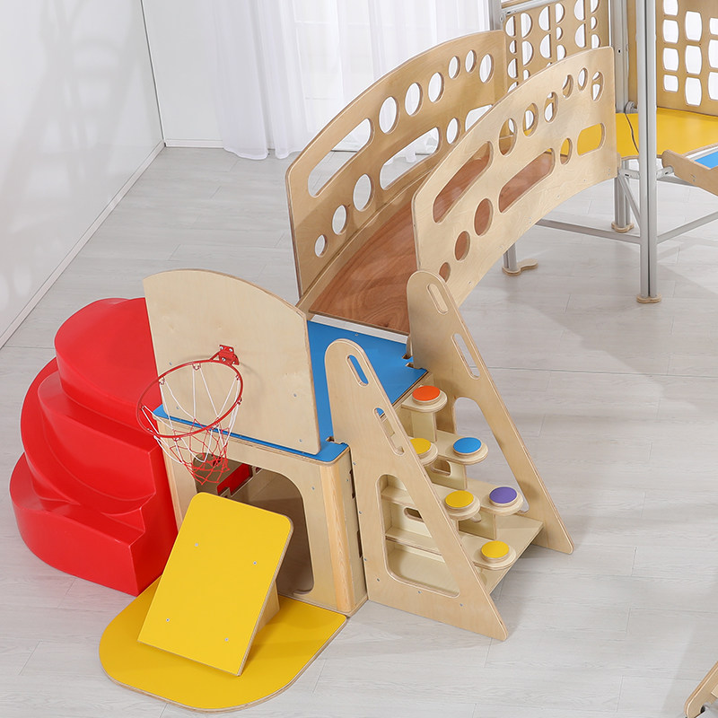 大滑梯设备早教儿童感统体能训练器材攀爬教具运动平衡游戏