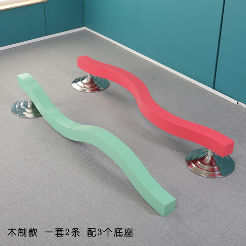 平衡木感统训练器材S平衡台儿童早教体能运动独木桥软体板教玩具 - 图1