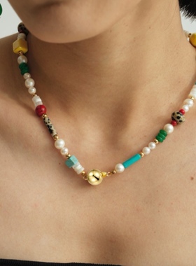 UNI优霓happy hour快乐时光彩色串珠项链叠戴项链女