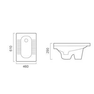 鹰卫浴蹲便器 蹲厕 后排水直落式 蹲坑式冲水 鹰牌家用CD93 CA93