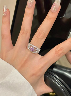 Lucky K S925纯银紫钻繁星仲夏夜之梦戒指浪漫感仙气甜美可爱森系