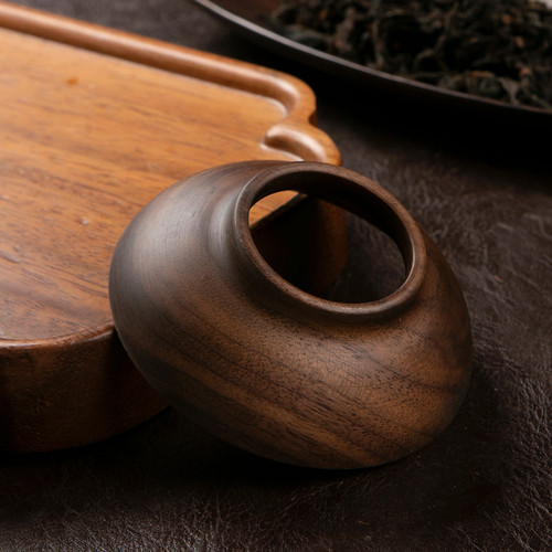 实木投茶器茶漏整木投茶器漏斗茶叶导茶入壶取茶器茶簸箕茶道零配 - 图2