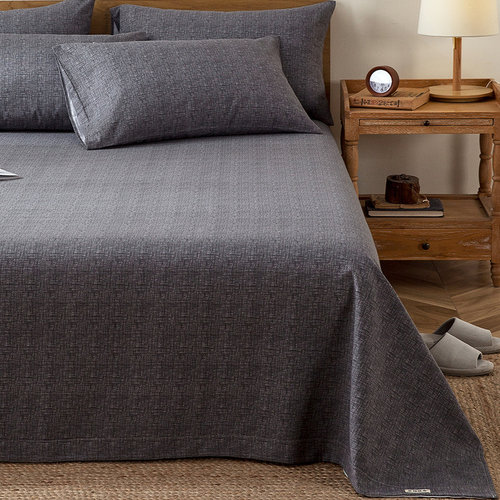 老粗布床单单件纯棉被单100全棉厚单子男棉麻亚麻凉席三件套夏季, - 图2