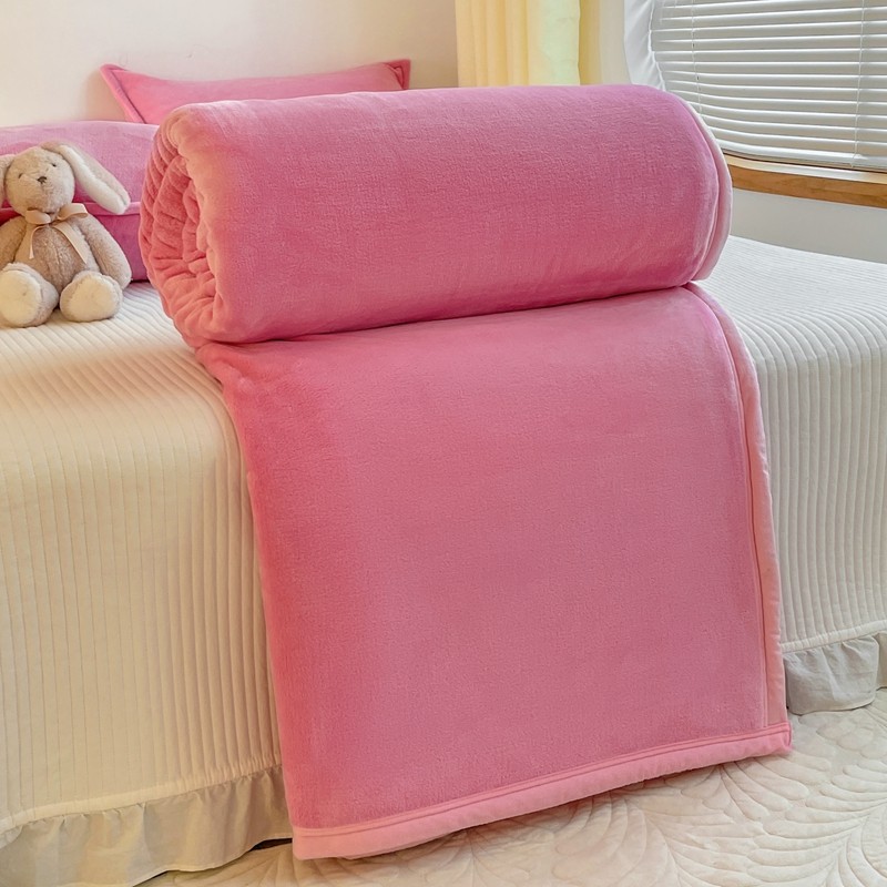 法兰珊瑚毛毯铺床毯冬季加厚垫床毯子床上铺盖毯床垫毯牛奶绒床单