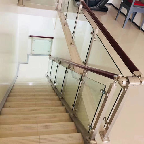304不锈钢工程玻璃立柱楼梯扶手护栏栏杆玻璃室外201家用不锈钢 - 图0