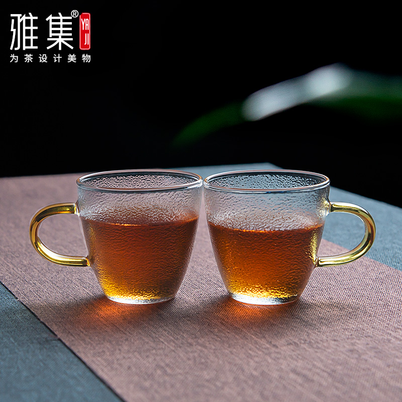 雅集日式锤目纹公道杯耐热加厚玻璃功夫茶具分茶器茶海茶道杯匀杯-图3