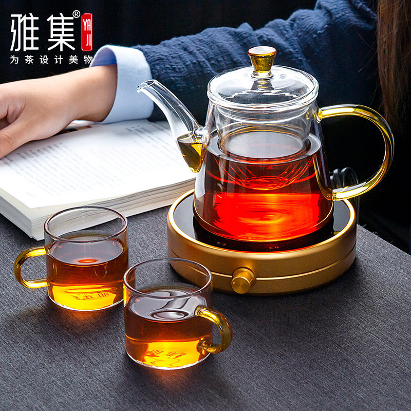 雅集璃山玻璃过滤家用耐高温泡茶壶 雅集茶壶