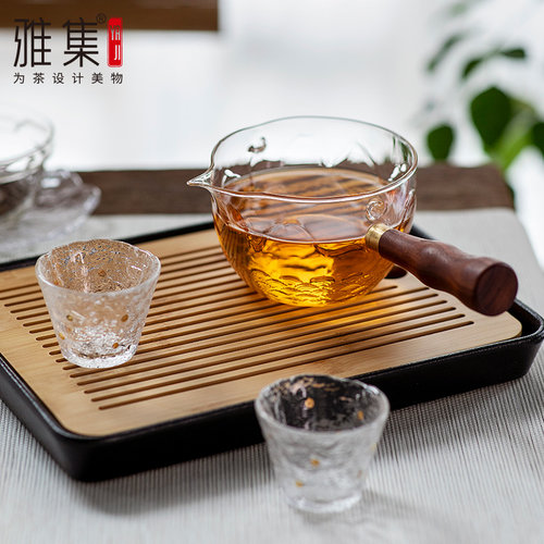 雅集茶具月映壶耐热侧把壶玻璃煮茶壶白茶煮茶器办公家用壶500ml - 图3