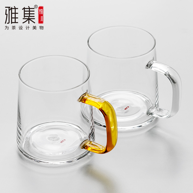 雅集茶具悠见玻璃杯情侣杯耐高温家用牛奶杯子男女咖啡杯茶杯水杯