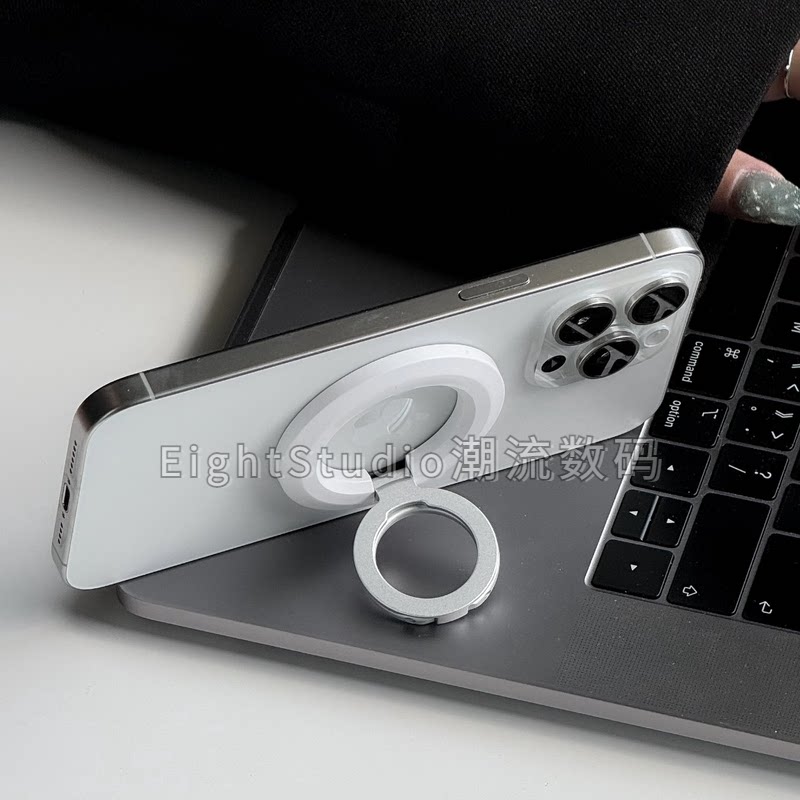 New - multi-angle vertical and horizontal standing double-sided magnetic stand upgraded pro strong magnetic folding double ring desktop snap