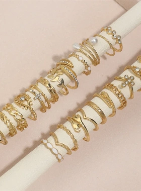 Bohemian Geometric Knuckle Rings Set For Women Eye Cross